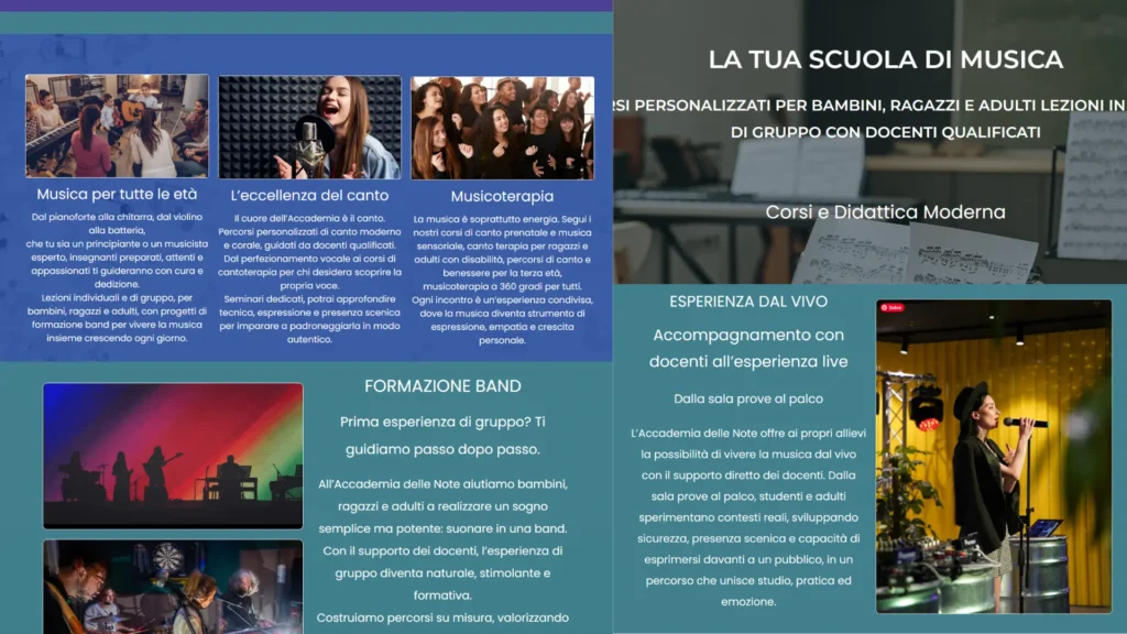 accademia delle note restyling